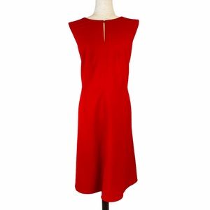 EUC Calvin Klein Red Keyhole Neck Sleeveless Dress